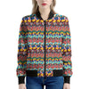 Afro African Ethnic Pattern Print Women's Bomber Jacket