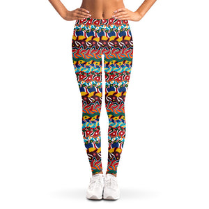 Afro African Ethnic Pattern Print Women's Leggings