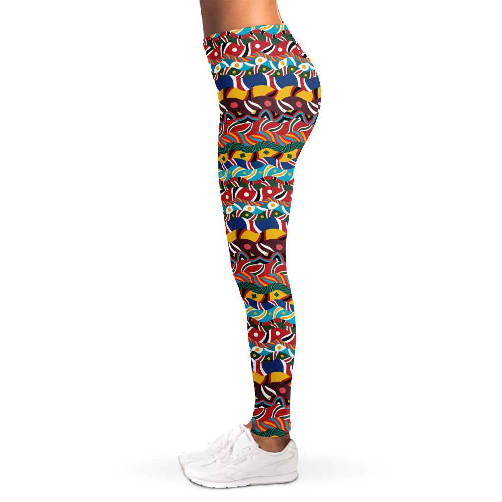 Afro African Ethnic Pattern Print Women's Leggings