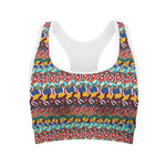 Afro African Ethnic Pattern Print Women's Sports Bra