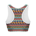 Afro African Ethnic Pattern Print Women's Sports Bra