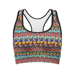 Afro African Ethnic Pattern Print Women's Sports Bra