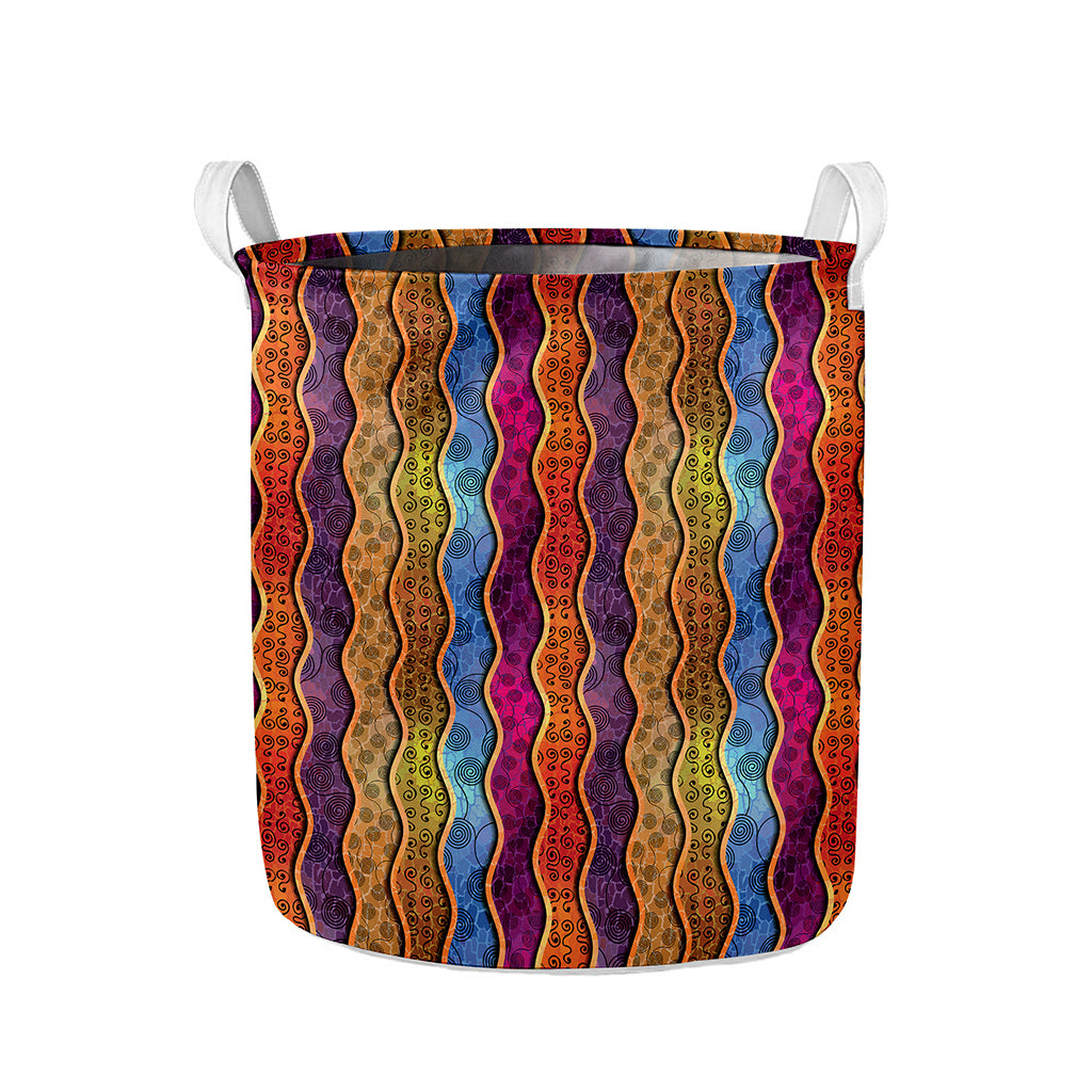 Afro Ethnic Inspired Print Collapsible Laundry Basket