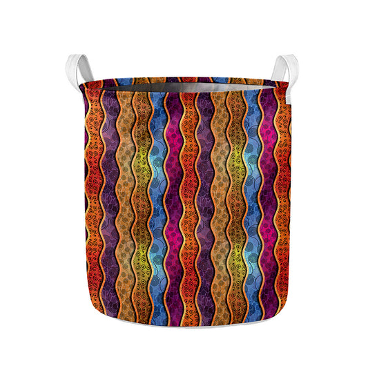 Afro Ethnic Inspired Print Collapsible Laundry Basket