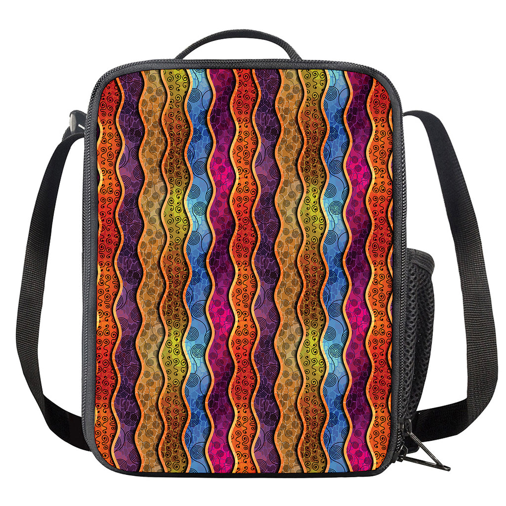 Afro Ethnic Inspired Print Crossbody Lunch Bag