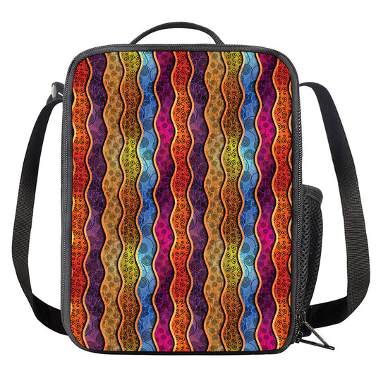 Afro Ethnic Inspired Print Crossbody Lunch Bag
