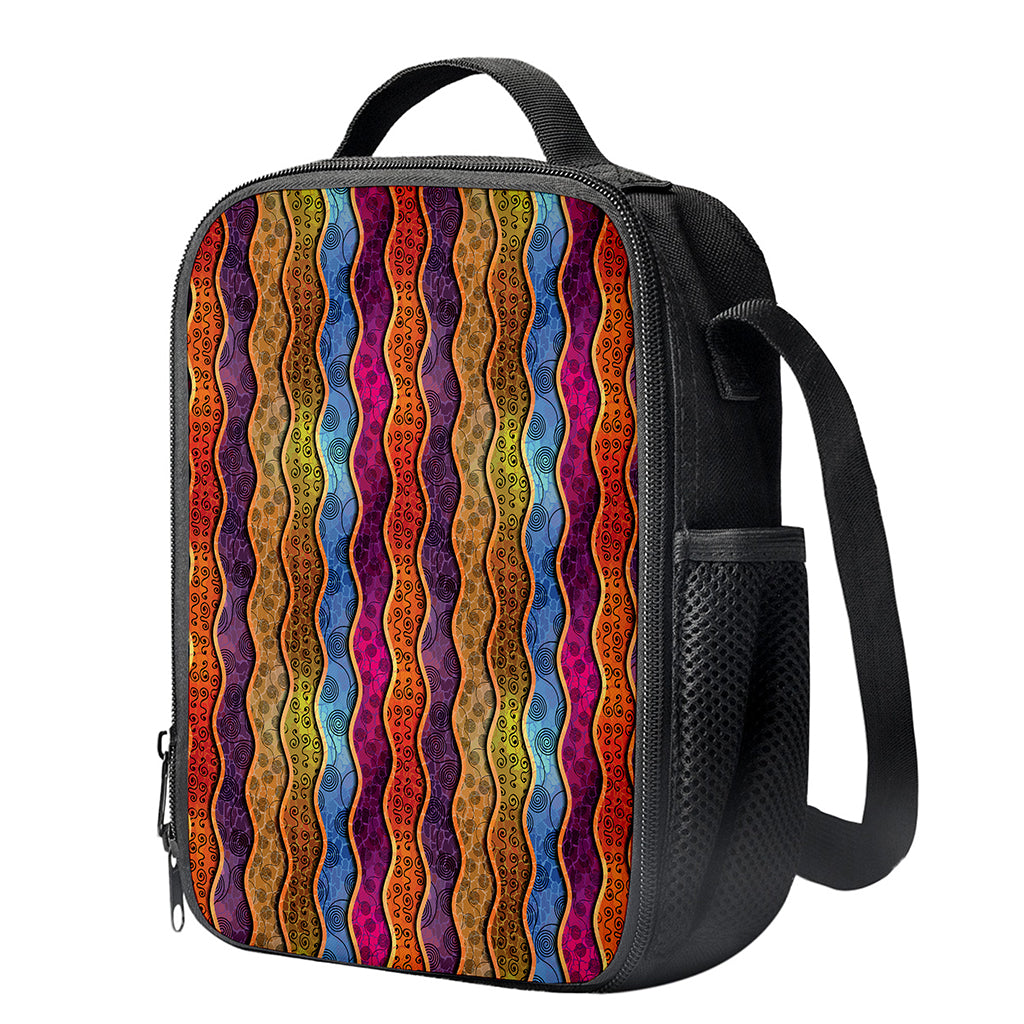 Afro Ethnic Inspired Print Crossbody Lunch Bag