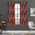 Afro Ethnic Inspired Print Grommet Curtain Panels