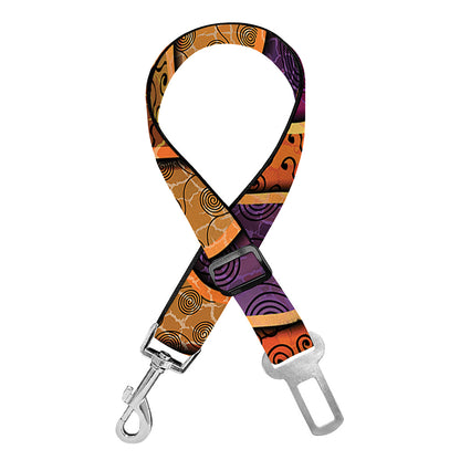 Afro Ethnic Inspired Print Dog Seat Belt