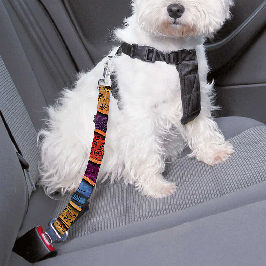 Afro Ethnic Inspired Print Dog Seat Belt