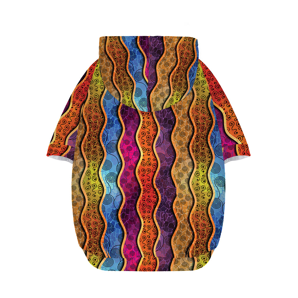 Afro Ethnic Inspired Print Dog Zip Up Hoodie