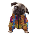 Afro Ethnic Inspired Print Dog Zip Up Jacket