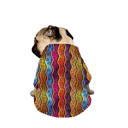 Afro Ethnic Inspired Print Dog Zip Up Jacket