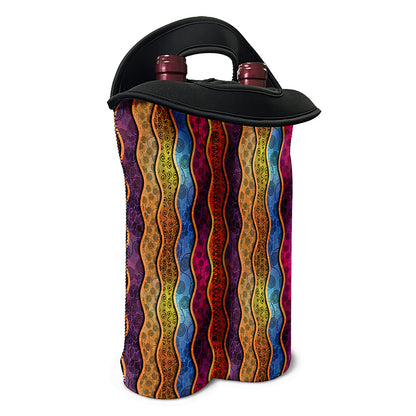 Afro Ethnic Inspired Print Double Neoprene Wine Tote