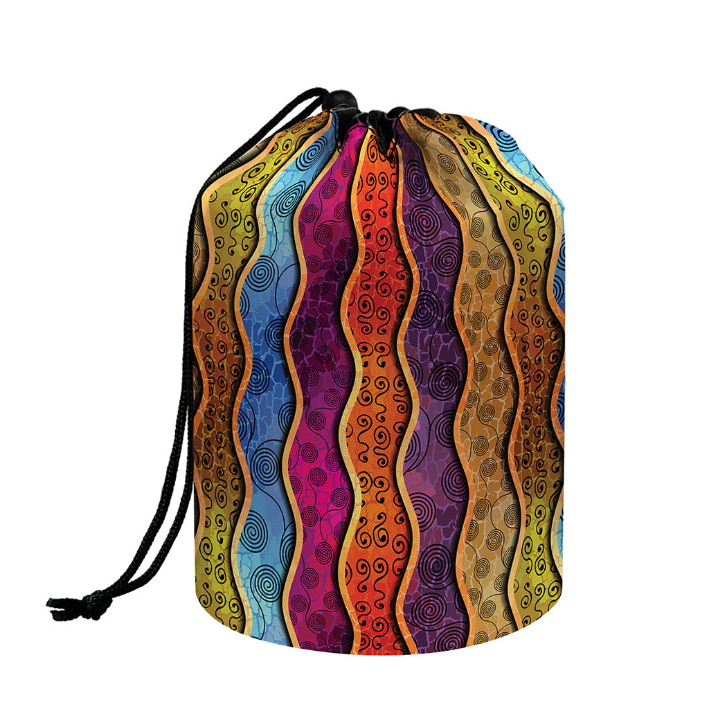 Afro Ethnic Inspired Print Drawstring Makeup Bag