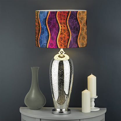 Afro Ethnic Inspired Print Drum Lamp Shade