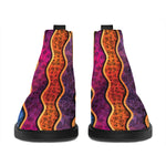 Afro Ethnic Inspired Print Flat Ankle Boots