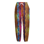 Afro Ethnic Inspired Print Fleece Lined Knit Pants