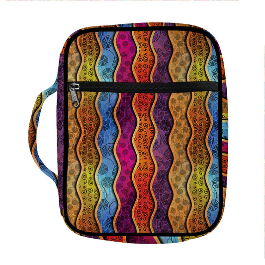 Afro Ethnic Inspired Print Front Pocket Bible Bag