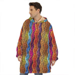 Afro Ethnic Inspired Print Hoodie Blanket