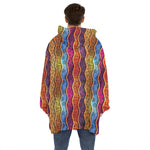 Afro Ethnic Inspired Print Hoodie Blanket