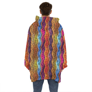 Afro Ethnic Inspired Print Hoodie Blanket