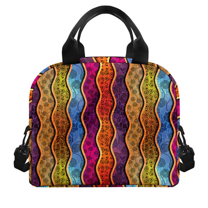 Afro Ethnic Inspired Print Insulated Lunch Bag