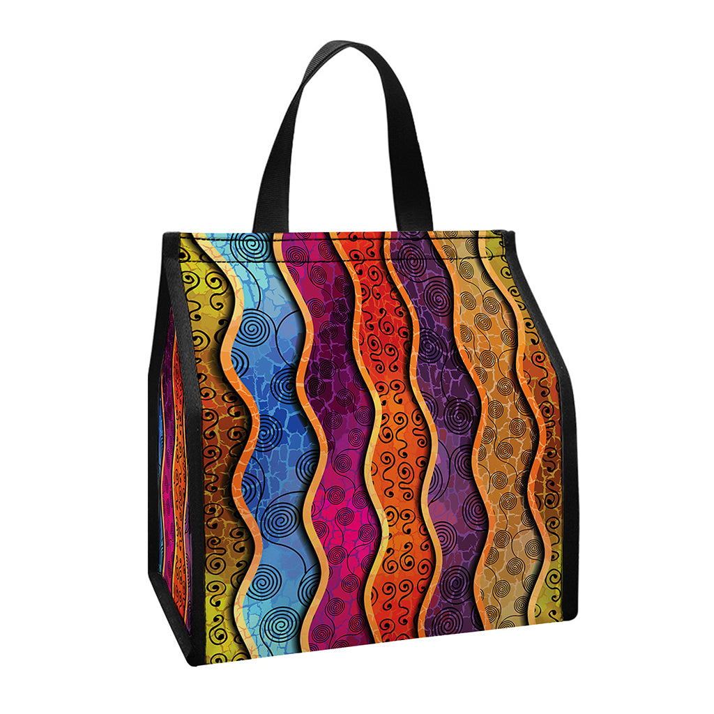 Afro Ethnic Inspired Print Insulated Lunch Tote