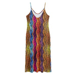 Afro Ethnic Inspired Print Jersey Midi Cami Dress