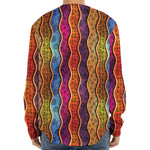 Afro Ethnic Inspired Print Long Sleeve Baseball Jersey