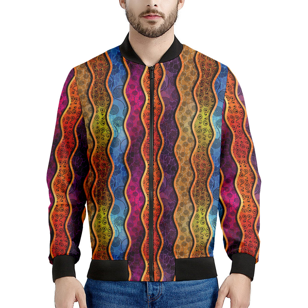 Afro Ethnic Inspired Print Men's Bomber Jacket