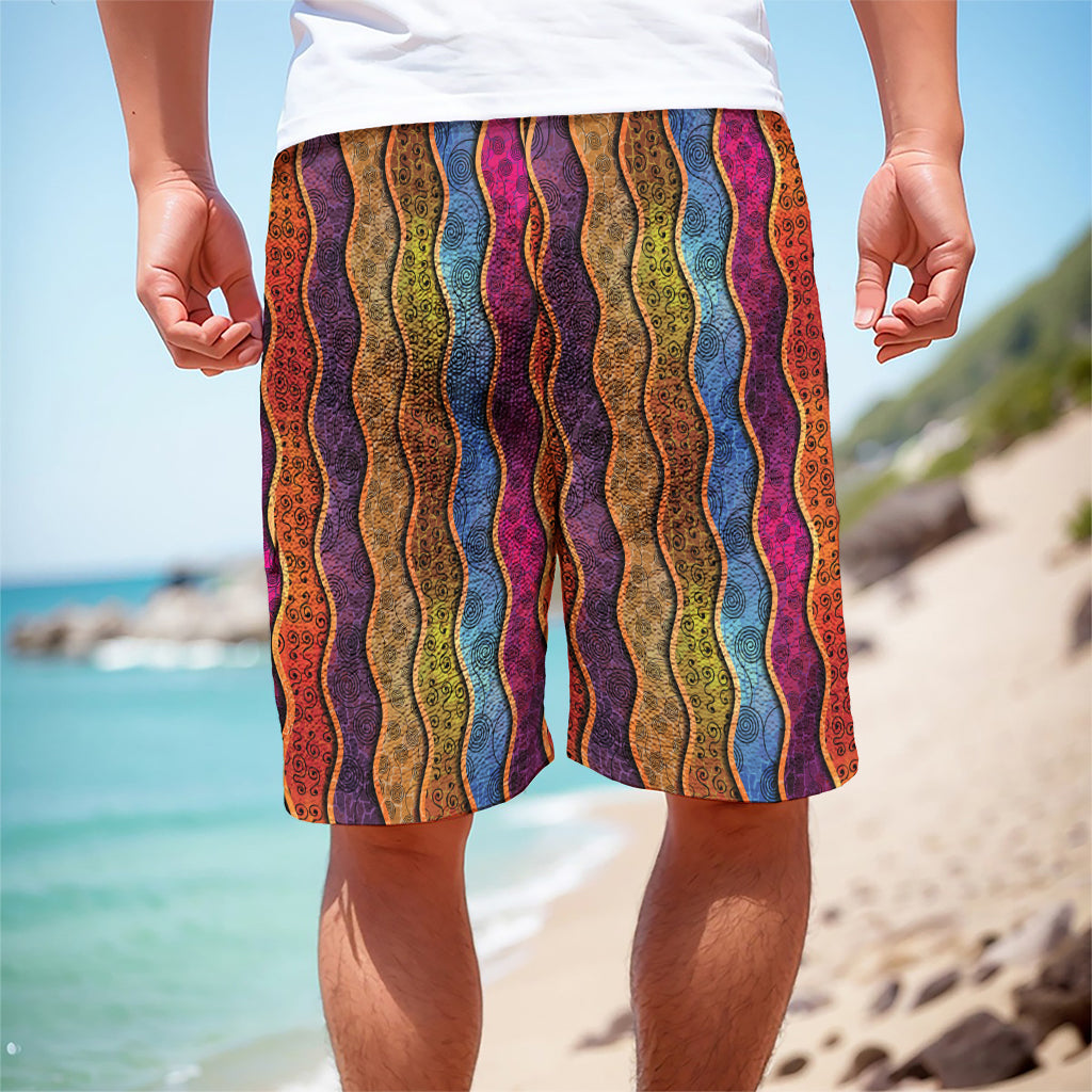 Afro Ethnic Inspired Print Men's Cargo Shorts