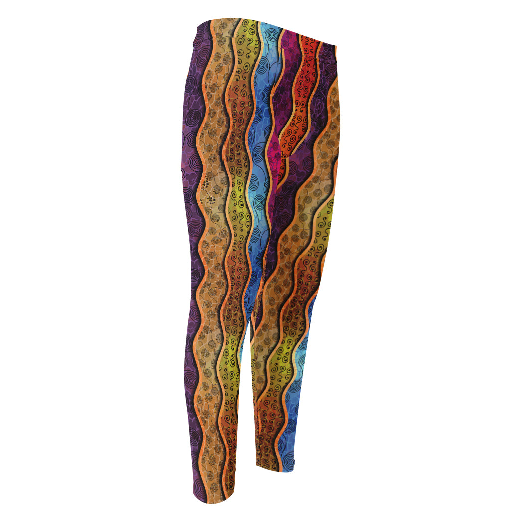 Afro Ethnic Inspired Print Men's Compression Pants