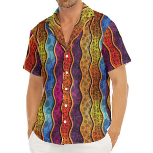 Afro Ethnic Inspired Print Men's Deep V-Neck Shirt