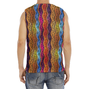 Afro Ethnic Inspired Print Men's Fitness Tank Top