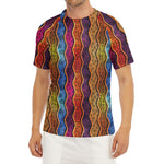 Afro Ethnic Inspired Print Men's Short Sleeve Rash Guard