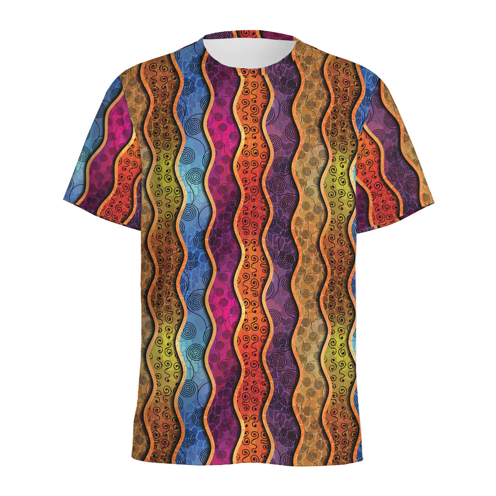 Afro Ethnic Inspired Print Men's Sports T-Shirt