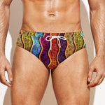 Afro Ethnic Inspired Print Men's Swim Briefs