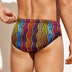 Afro Ethnic Inspired Print Men's Swim Briefs