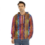 Afro Ethnic Inspired Print Men's Velvet Pullover Hoodie