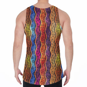 Afro Ethnic Inspired Print Men's Velvet Tank Top