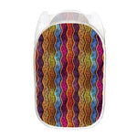 Afro Ethnic Inspired Print Mesh Laundry Hamper