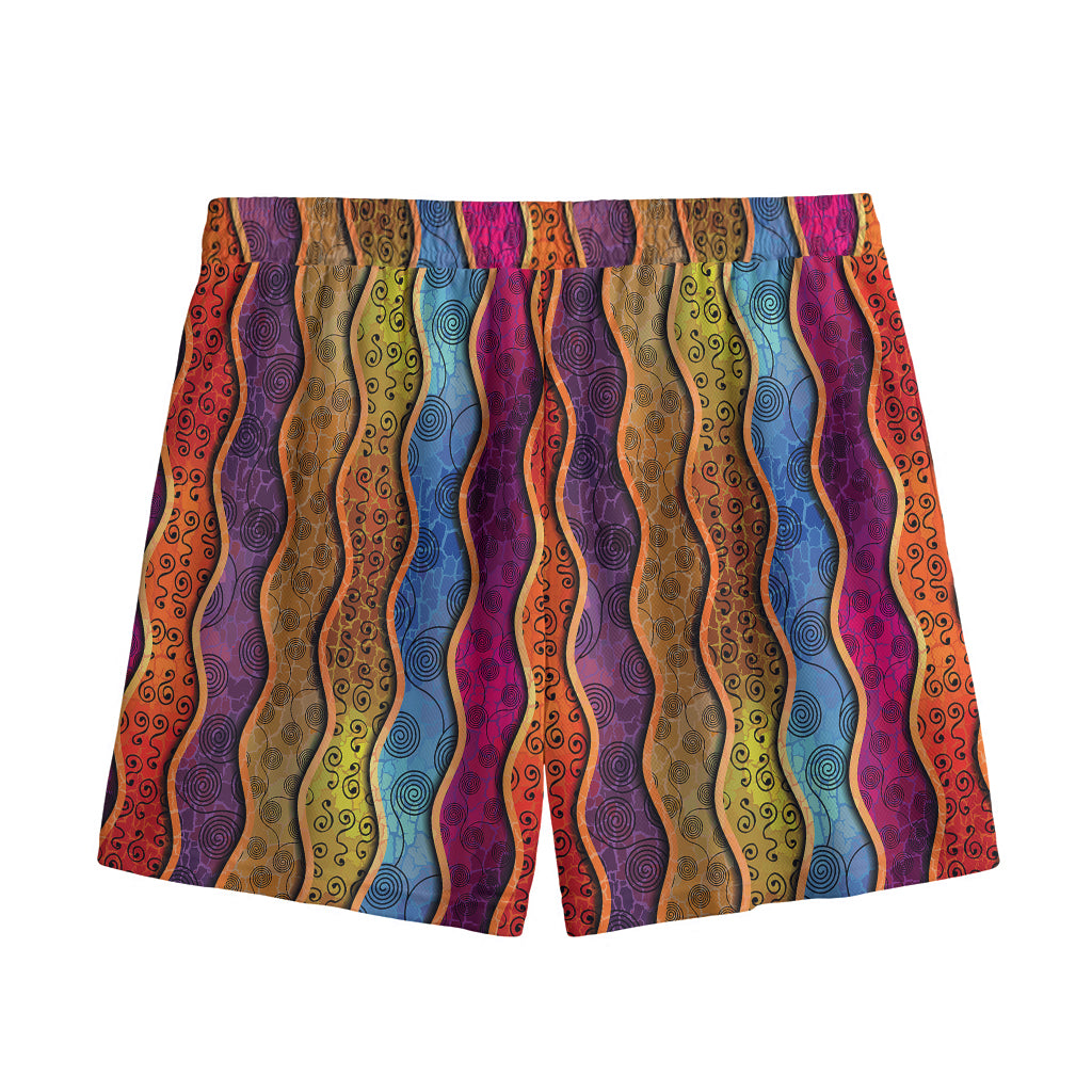 Afro Ethnic Inspired Print Mesh Shorts