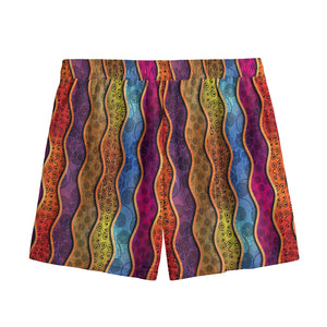 Afro Ethnic Inspired Print Mesh Shorts