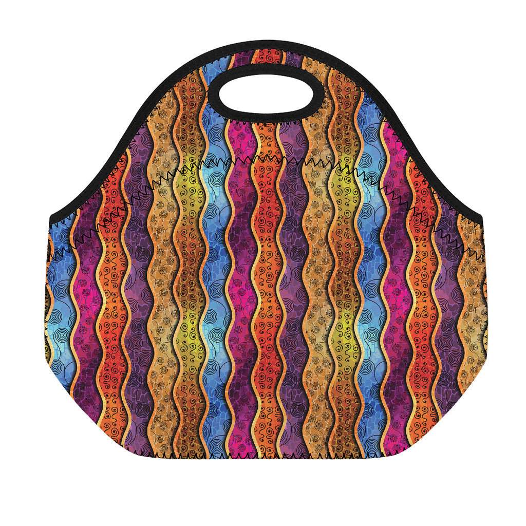 Afro Ethnic Inspired Print Neoprene Lunch Bag