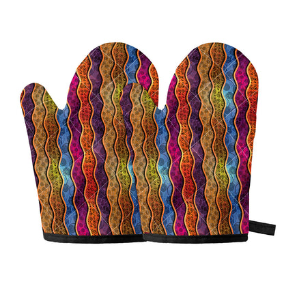 Afro Ethnic Inspired Print Oven Mitts