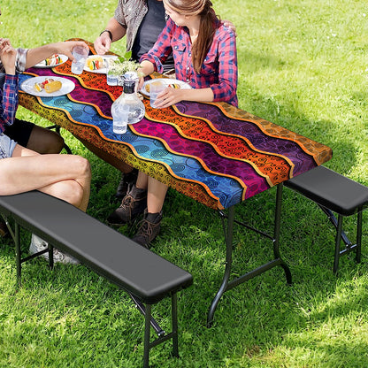 Afro Ethnic Inspired Print Picnic Table Cover
