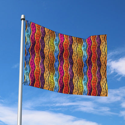Afro Ethnic Inspired Print Polyester Flag