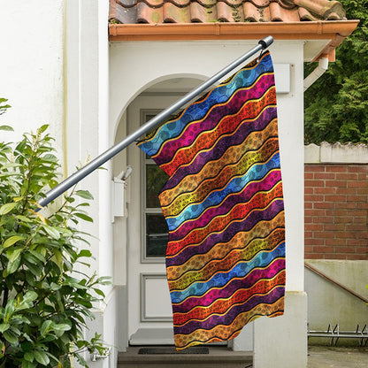 Afro Ethnic Inspired Print Polyester Flag