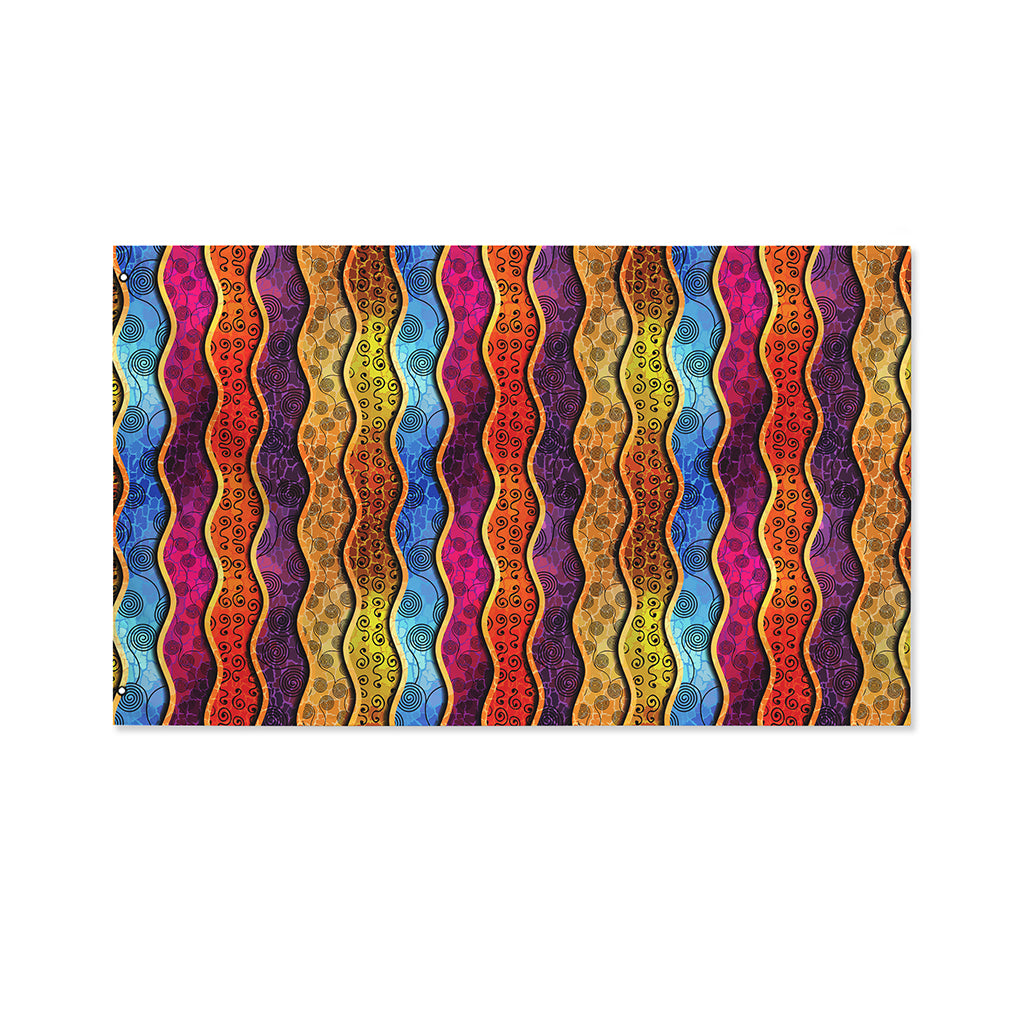 Afro Ethnic Inspired Print Polyester Flag